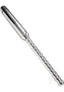 Rouge Vibrating Stainless Steel Urethral Probe - Silver