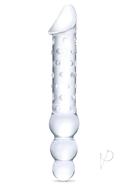 Glas Double Ended Glas Dildo With Anal Beads 12in - Clear