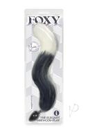 Foxy Silicone Fox Tail Butt Plug - Silver